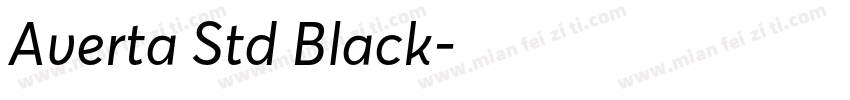 Averta Std Black字体转换